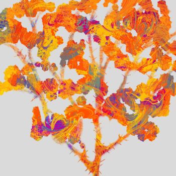 Digital Arts titled "Wild Botanical - Fl…" by Martyn Dymott, Original Artwork, Digital Painting