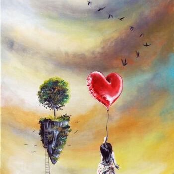 Peinture intitulée "Just love" par Martyna Mączka, Œuvre d'art originale, Acrylique