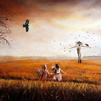 Картина под названием "Scarecrow" - Martyna Mączka, Подлинное произведение искусства, Акрил