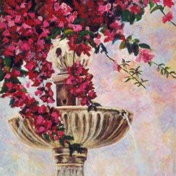 Painting titled "La fuente" by Mª Antonia Sanchez, Original Artwork, Oil