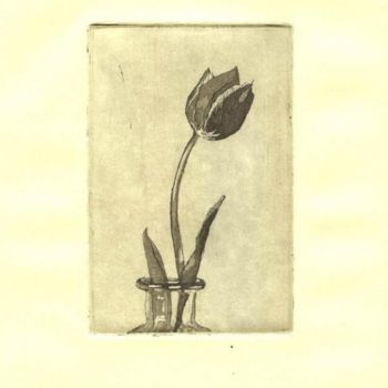 Painting titled "tulipan" by Mª Antonia Sanchez, Original Artwork