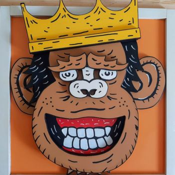 Scultura intitolato "Monkey King" da Marina Boiko, Opera d'arte originale, Legno