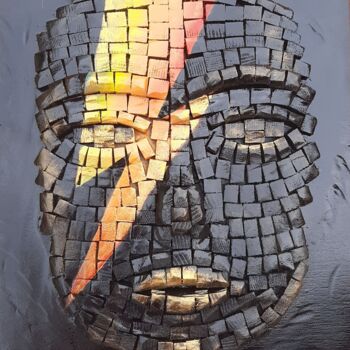 Sculpture titled "Wood Mask 3D David…" by Marina Boiko, Original Artwork, Wood