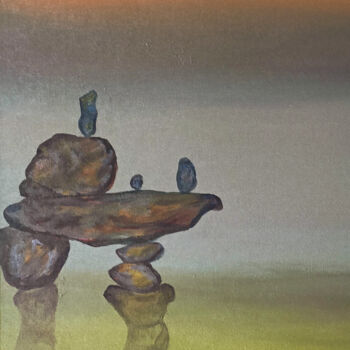 Painting titled "Singing Rocks-04" by B. Maruthi, Original Artwork, Acrylic