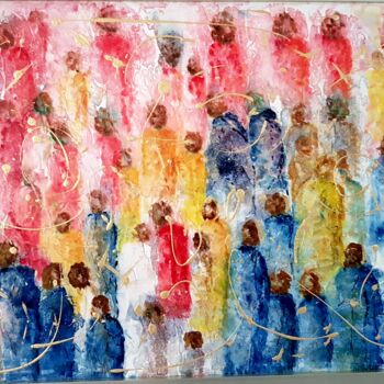 Painting titled "All waiting" by Marwa Kabbani, Original Artwork