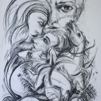 Drawing titled "Le défi de la paix" by Marwanart, Original Artwork, Other