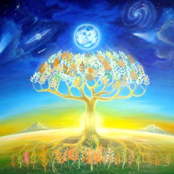 Peinture intitulée "L'arbre de vie" par Marwanart, Œuvre d'art originale, Acrylique