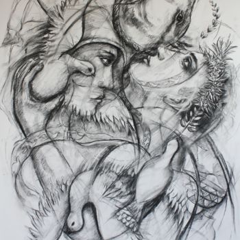 Desenho intitulada "La tragédie de la l…" por Marwanart, Obras de arte originais, Lápis