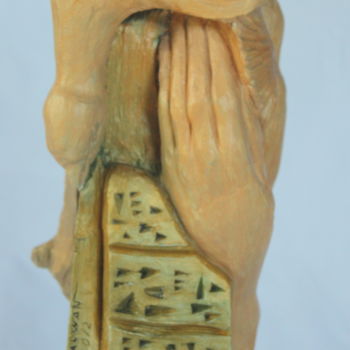 Sculpture titled "La paix vaincue" by Marwanart, Original Artwork, Terra cotta