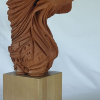 Sculpture titled "Emancipation de la…" by Marwanart, Original Artwork, Terra cotta