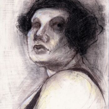 Rysunek zatytułowany „Portrait of a woman” autorstwa Mary Black, Oryginalna praca, Pastel