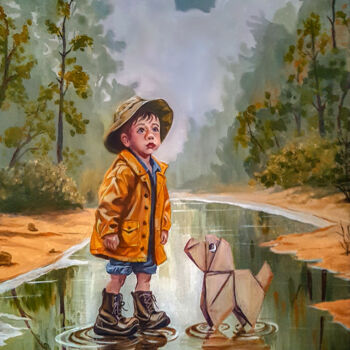 Картина под названием "Там, где исполняютс…" - Mary Dian, Подлинное произведение искусства, Акрил Установлен на Деревянная р…