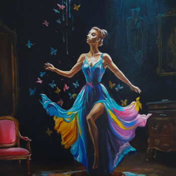 Картина под названием "Портал желаний" - Mary Dian, Подлинное произведение искусства, Акрил Установлен на Деревянная рама дл…