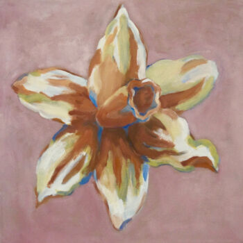Peinture intitulée "daffodil-2.jpg" par Mary Downe, Œuvre d'art originale, Huile