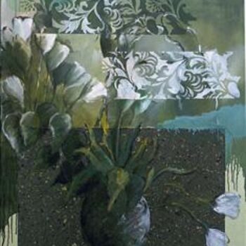 Картина под названием "Tulips for Christina" - Mary Downe, Подлинное произведение искусства