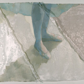 Pittura intitolato "Ballerina with Fan" da Mary Downe, Opera d'arte originale, Olio
