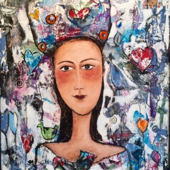 Painting titled "Elsa" by Mary Larsson, Original Artwork, Acrylic