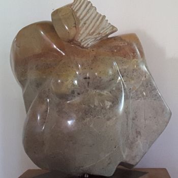 Sculpture titled "Angelica" by Maryvonne Lorgeré, Original Artwork, Stone