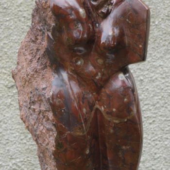 Скульптура под названием "Vent de sable" - Maryvonne Lorgeré, Подлинное произведение искусства, Камень