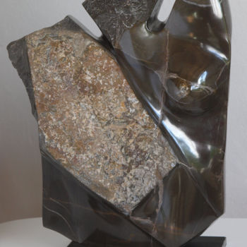Sculpture titled "Castor" by Maryvonne Lorgeré, Original Artwork, Stone