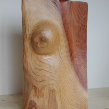 Skulptur mit dem Titel "Buste" von Maryvonne Lorgeré, Original-Kunstwerk, Holz