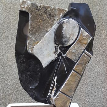 Скульптура под названием "Fusion" - Maryvonne Lorgeré, Подлинное произведение искусства, Камень