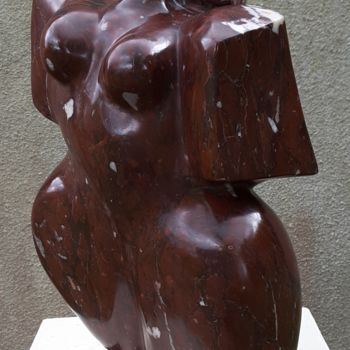 Sculpture titled "Rosa" by Maryvonne Lorgeré, Original Artwork, Stone