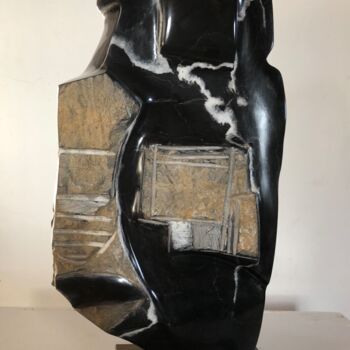 Sculptuur getiteld "Orage" door Maryvonne Lorgeré, Origineel Kunstwerk, Steen