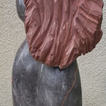 Sculpture titled "Julie La Rousse" by Maryvonne Lorgeré, Original Artwork, Stone