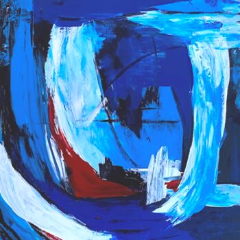 Peinture intitulée "Ocean Blue" par Mary Papas, Œuvre d'art originale, Acrylique