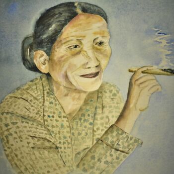 제목이 "vieille chinoise"인 미술작품 Mary Parlant로, 원작, 수채화