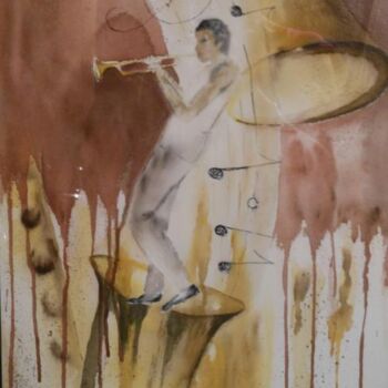 Картина под названием "SWING" - Mary Parlant, Подлинное произведение искусства, Масло