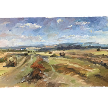 Painting titled "Hills" by Maria Woroby, Original Artwork, Oil