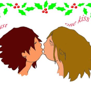 Drawing titled "Just one Kiss" by Marya Da Pena, Original Artwork, Other