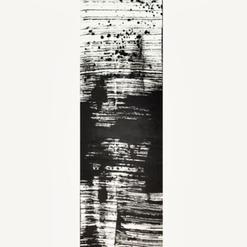 Tekening getiteld "Horizons _11" door Maryam Shams, Origineel Kunstwerk, Inkt Gemonteerd op Frame voor houten brancard