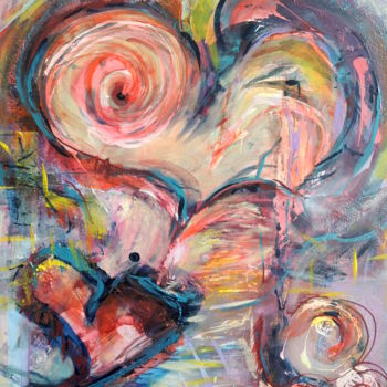 Pintura intitulada "Love Chaos" por Mary Schiros, Obras de arte originais