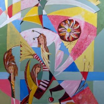 Painting titled "Fluttering" by Yorgos Maryelis, Original Artwork, Acrylic