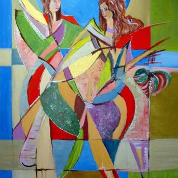 Malerei mit dem Titel "Songs spring" von Yorgos Maryelis, Original-Kunstwerk, Acryl