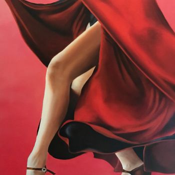 Peinture intitulée "Tango" par Mary-Eve Ignatowicz, Œuvre d'art originale, Huile Monté sur Châssis en bois