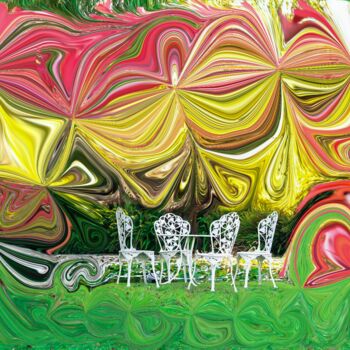 "White summer table…" başlıklı Dijital Sanat Mary Gov tarafından, Orijinal sanat, AI tarafından oluşturulan görüntü