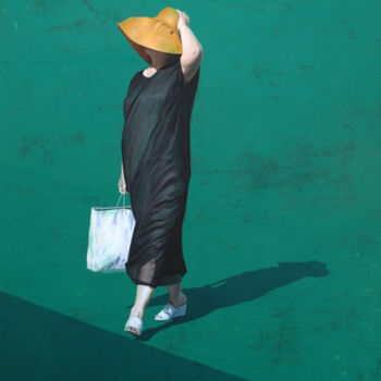 Malarstwo zatytułowany „Vers l'ombre” autorstwa Marylin Cavin, Oryginalna praca, Akryl Zamontowany na Drewniana rama noszy