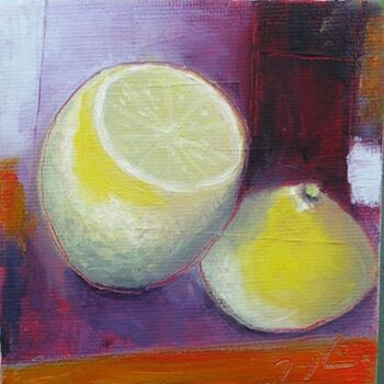 Malarstwo zatytułowany „Old lemon” autorstwa Maryline Mercier, Oryginalna praca, Olej