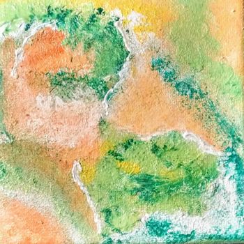 Peinture intitulée "Mini orange vert" par Maryline Payssé, Œuvre d'art originale, Acrylique