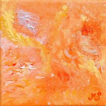 Painting titled "Mini orange" by Maryline Payssé, Original Artwork