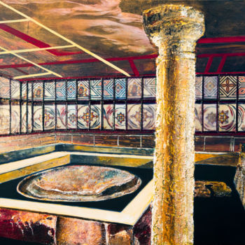 Peinture intitulée "La Domus de Vésone" par Marylin Forestier Le Bot, Œuvre d'art originale, Acrylique