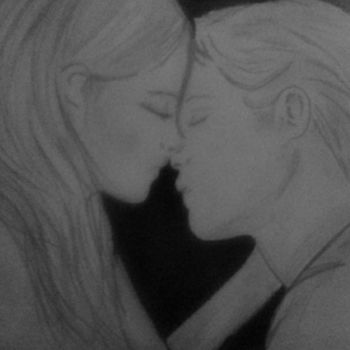 Drawing titled "Kiss drawing" by Marya97, Original Artwork, Other