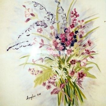 Schilderij getiteld "Bouquet sauvage." door Marylou, Origineel Kunstwerk, Olie