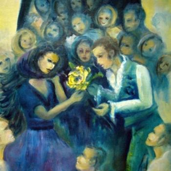 Peinture intitulée "REMEDIOS LA BELLE E…" par Mary Lozano, Œuvre d'art originale, Huile