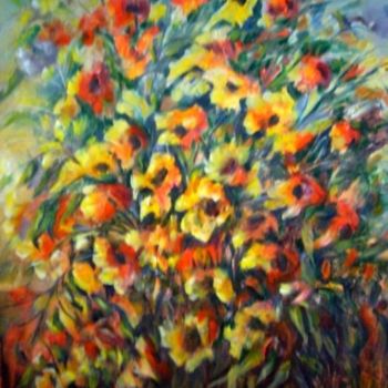 Painting titled "STILL LIFE - NATURE…" by Mary Lozano, Original Artwork, Oil