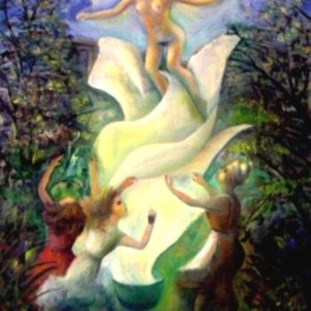 Painting titled "BYE REMEDIOS" by Mary Lozano, Original Artwork, Oil
